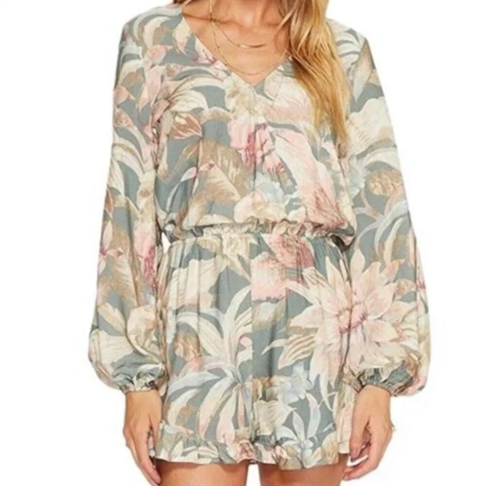 Show Me Your MuMu Floral Jumpsuit in Pink and Green